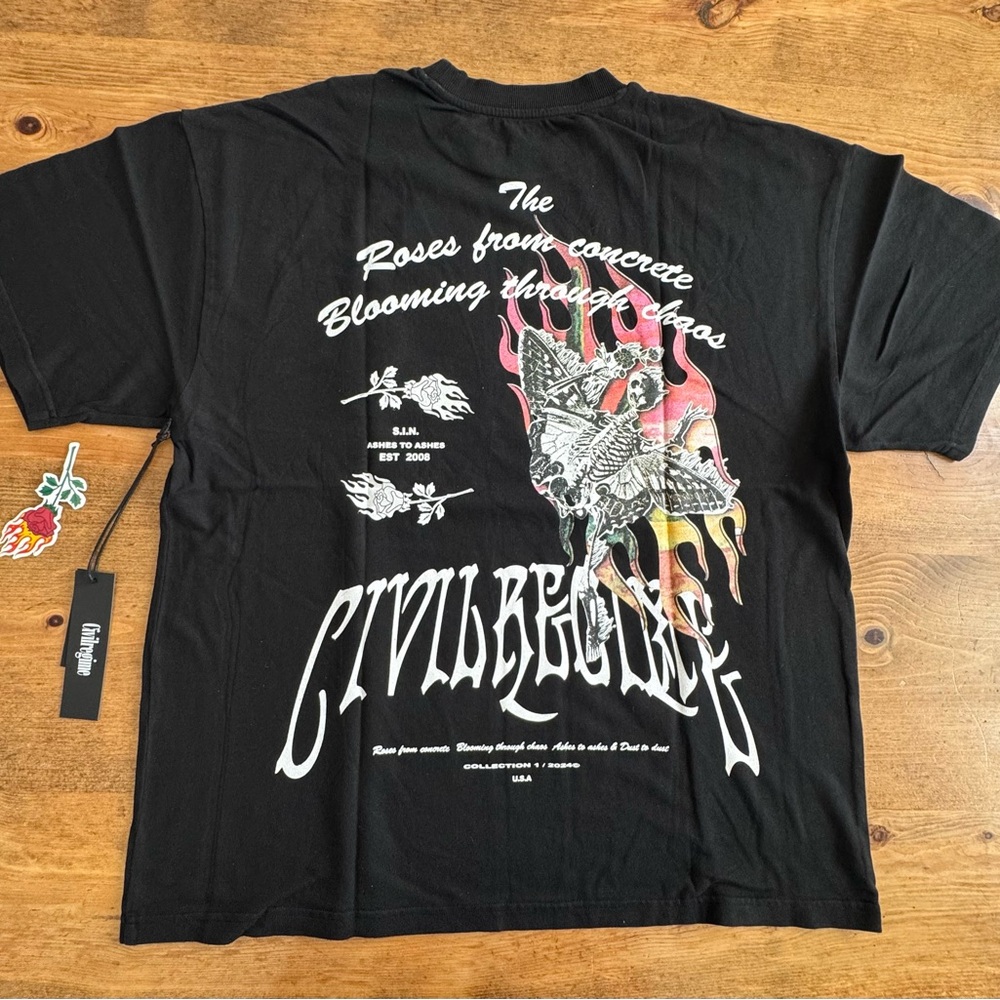 Civil Regime Black Graphic Tee